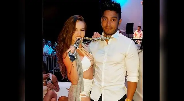 Se lució con su novia en fiesta de pelotero.