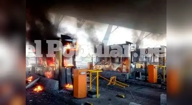 Así terminó el peaje quemado