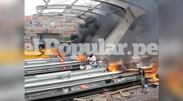 Así terminó el peaje quemado