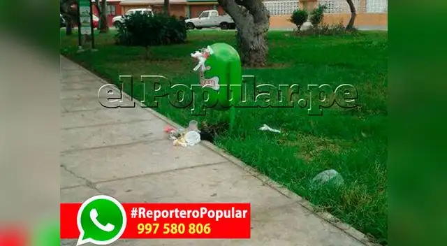 Denuncian acumulación de basura en parque de Surco