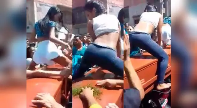 Joven fallecido recibe sensual baile antes de ser enterrado