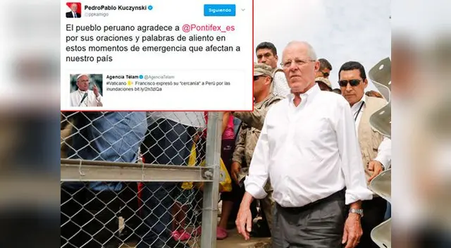 PPK agradece mensaje del Papa