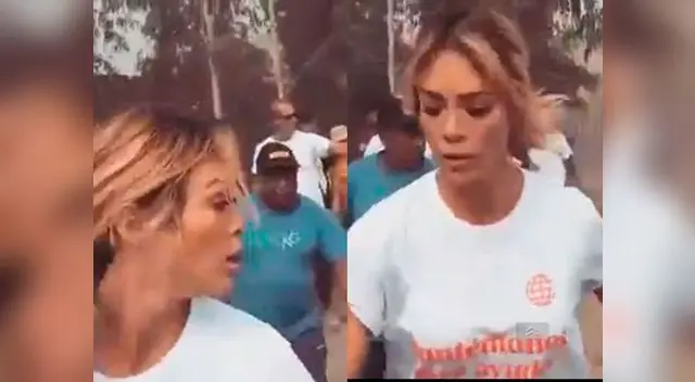Sheyla Rojas pasó el susto de su vida en zona afectada por huaicos