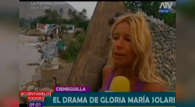 La artista victima de los huaicos 