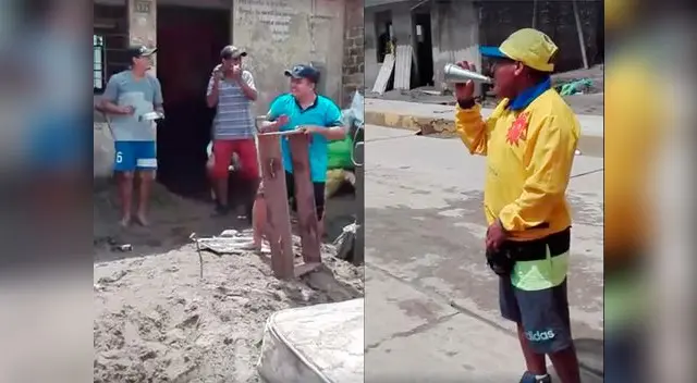 Pobladores de Río Seco, El Porvenir lo acompañaron tocando con tapas de ollas y maderas