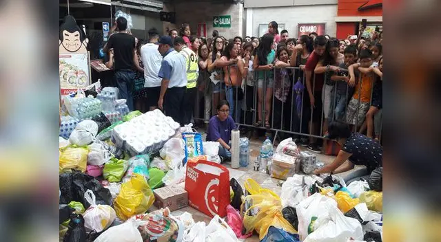 Los víveres para los damnificados