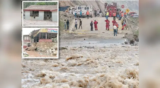 Cerca de 300 metros de la Carretera Central ahora parecen parte del río Rímac Cerca de 300 metros de la Carretera Central ahora parecen parte del río Rímac
