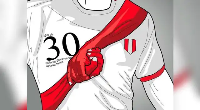 Diseñador conmueve con ilustración de la camiseta peruana Diseñador conmueve con ilustración de la camiseta peruana
