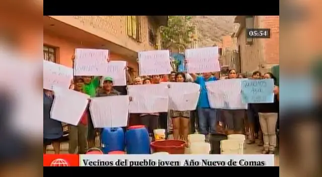 Pobladores de Comas llevan tres semanas sin agua Pobladores de Comas llevan tres semanas sin agua