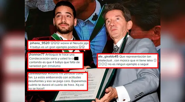 Maluma deberá afrontar los duros comentarios de sus fans