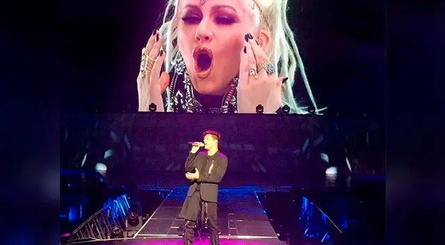 Christina Aguilera apareció de fondo en la presentación enloqueciendo a todos