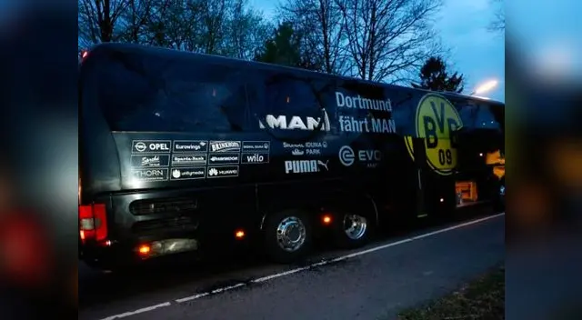 Así quedó el bus del Borussia Dortmund tras una explosión