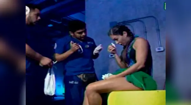 Melissa Loza fue atendida de inmediato por los paramédicos Melissa Loza fue atendida de inmediato por los paramédicos