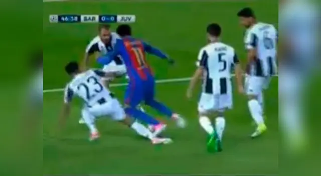 Neymar en una jugada individual de otro nivel