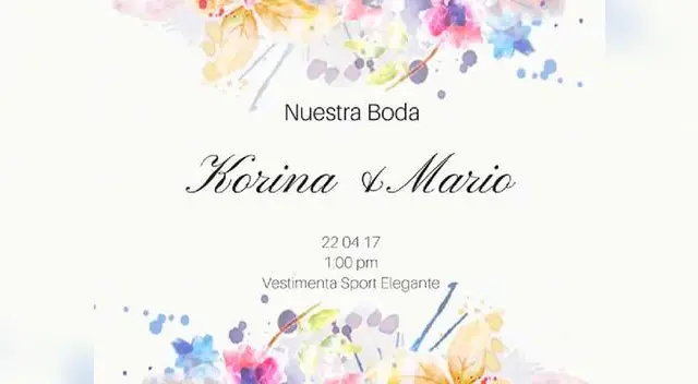 Curiosa invitación que Mario Hart y Korina Rivadeneira enviaron a sus amigos