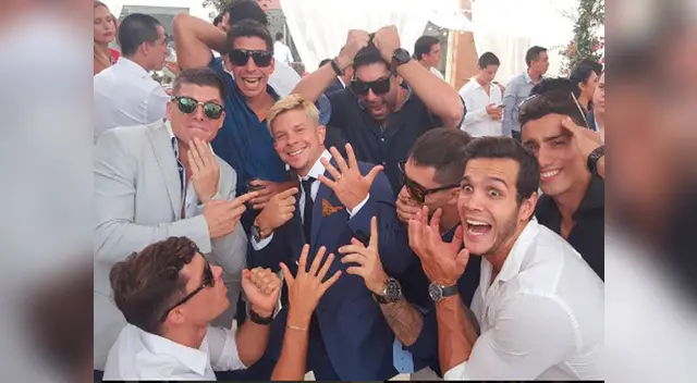 Así celebraron los guerreros junto a Mario