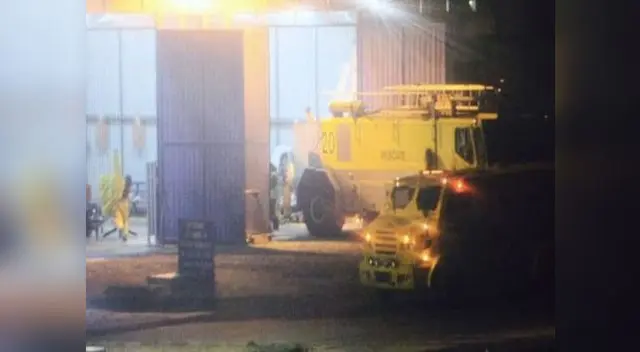 Camiones atracados en aeropuerto de Juliaca