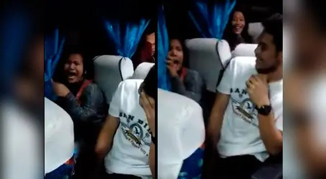 Joven tiene graciosa reacción al ver al chico que más le gusta Joven tiene graciosa reacción al ver al chico que más le gusta