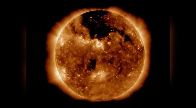 Agujero apunta directo a la tierra