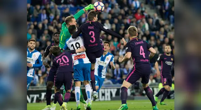 Barcelona lucha por anotar pero el Espanyol los detiene