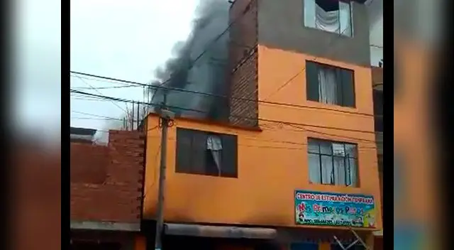 Explosión desata incendio en centro de estimulación temprana en Comas Explosión desata incendio en centro de estimulación temprana en Comas