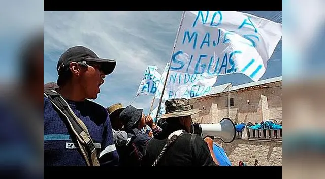 Vecinos protestan contra proyecto Majes Siguas II en Arequipa