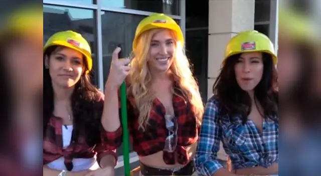 Así reaccionan los hombres cuando unas sexys obreras les lanzan piropos