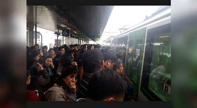 Pasajeros del Metro de Lima quedaron varados por avería de tren 