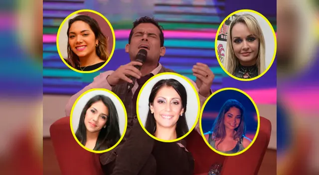 Christian Domínguez y algunas de sus parejas Christian Domínguez y algunas de sus parejas