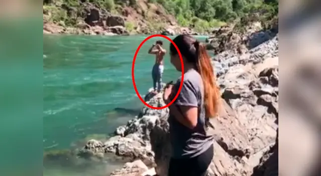 El joven se perdió con la fuerza de la corriente