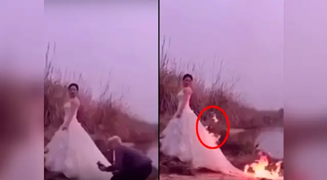 La mujer pidió ayuda para que apaguen las llamas La mujer pidió ayuda para que apaguen las llamas