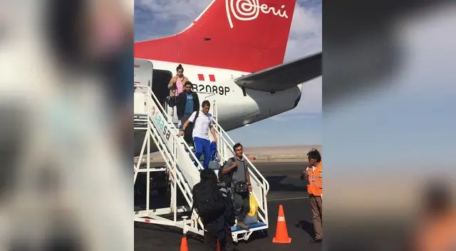 Leao Butrón a su llegada Tacna para el amistoso con Bolognesi. FOTO: Carlos Arrunátegui