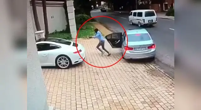 Hombre evita que le roben su Porsche con espectacular maniobra Hombre evita que le roben su Porsche con espectacular maniobra