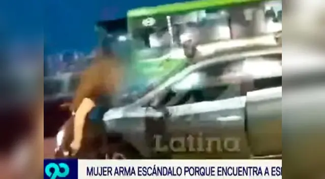 Mujer arma escándalo luego de encontrar a su esposo con la amante en el Centro de Lima