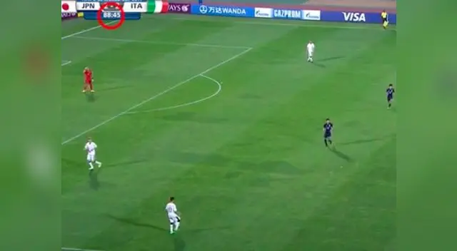 Sospechosa actitud de jugadores en los últimos minutos del partido entre Italia y Japón Sospechosa actitud de jugadores en los últimos minutos del partido entre Italia y Japón