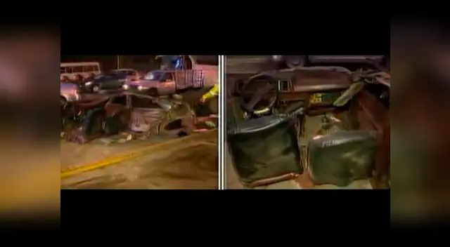 Accidente en Surco le pudo costar la vida a chofer Accidente en Surco le pudo costar la vida a chofer