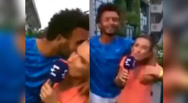Tenista intentó besar a la fuerza a periodista Tenista intentó besar a la fuerza a periodista