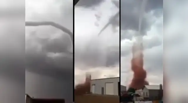 El tornado sorprendió a la población mexicana por tener la figura de una culebra El tornado sorprendió a la población mexicana por tener la figura de una culebra