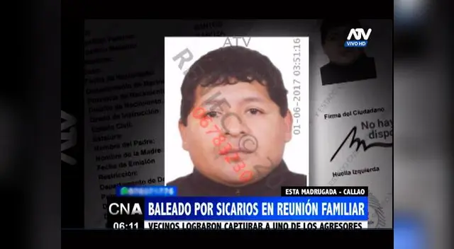 Fue baleado mientras se encontraba en la misa de su madre en el Callao