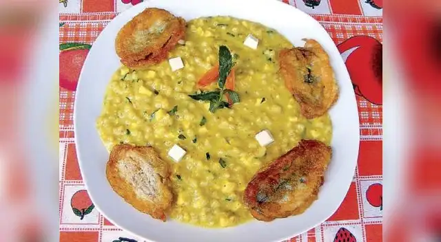 Picante de trigo con pejerrey