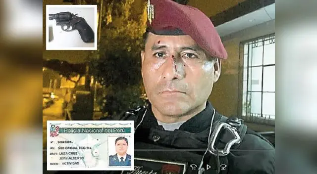 Policía Lucero Beltrán en la comisaría de la Huayrona, a donde fueron llevados los agresores