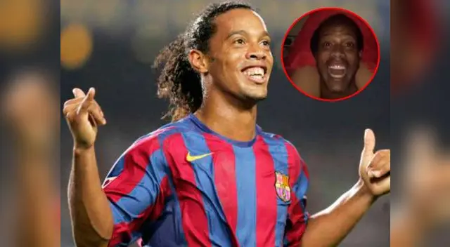 Ronaldinho cargando en hombros a mujer con quien habría pasado una noche de juerga