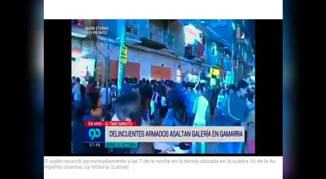 Atraco generó caos en Gamarra