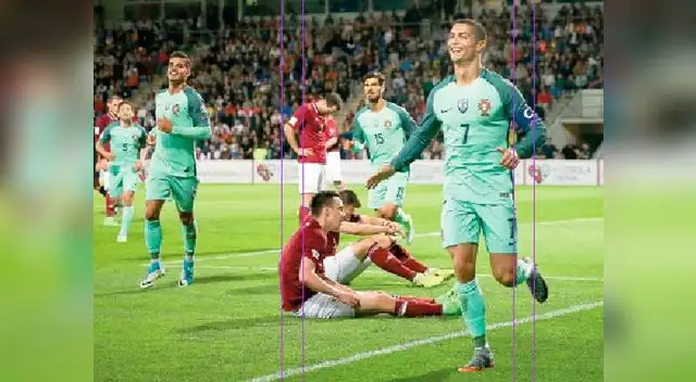 CR7 anotó 2 goles contra Letonia CR7 anotó 2 goles contra Letonia