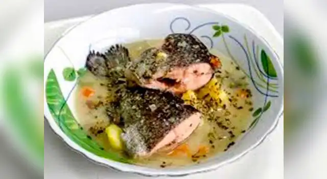 Chupe de trucha con chuño