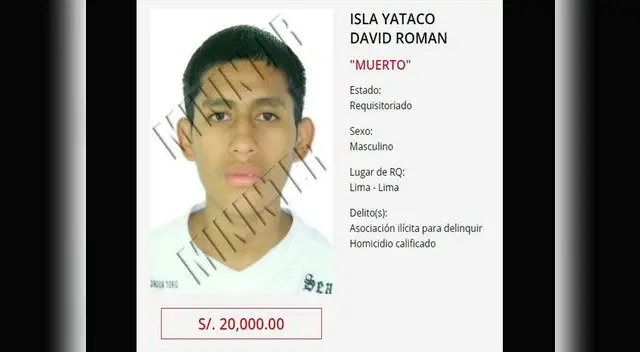 Figuraba en lista de los más buscados por el delito de homicidio Figuraba en lista de los más buscados por el delito de homicidio
