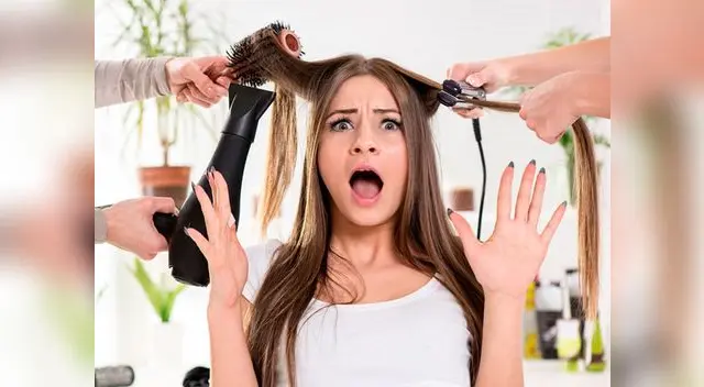 El uso excesivo de secadoras de cabello, planchas y rizadores. 