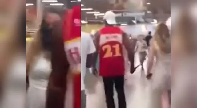 Hombre humilla a su novia al llevarla como si fuera un perro por un supermercado Hombre humilla a su novia al llevarla como si fuera un perro por un supermercado