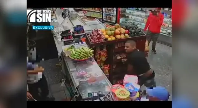 Imágenes de la brutal agresión en bodega Imágenes de la brutal agresión en bodega