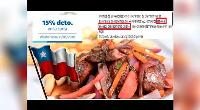Banco de Chile retiró publicación sobre lomo saltado en Facebook